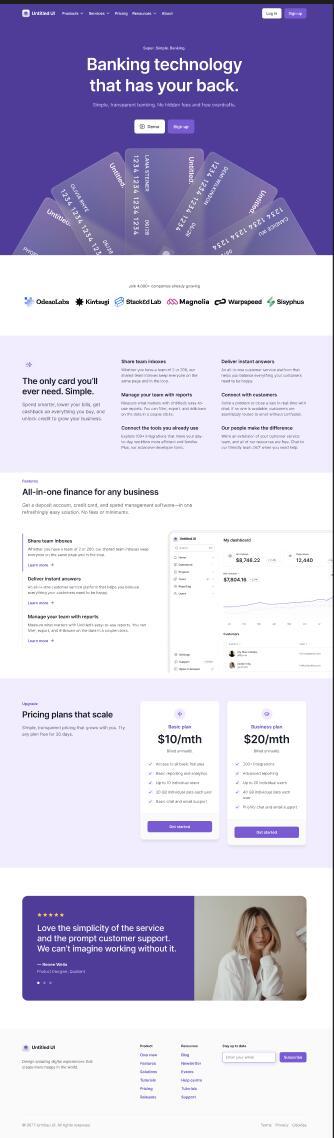 Banking Web Landing Page